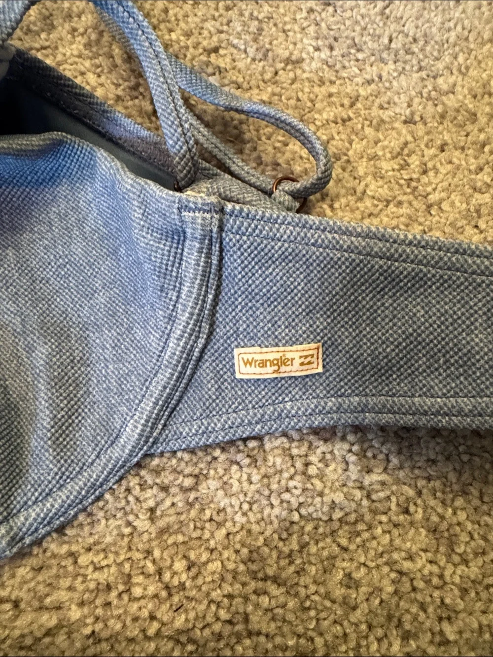 Wrangler Down with Denim Underwire Bikini Top and High Maui Bottom